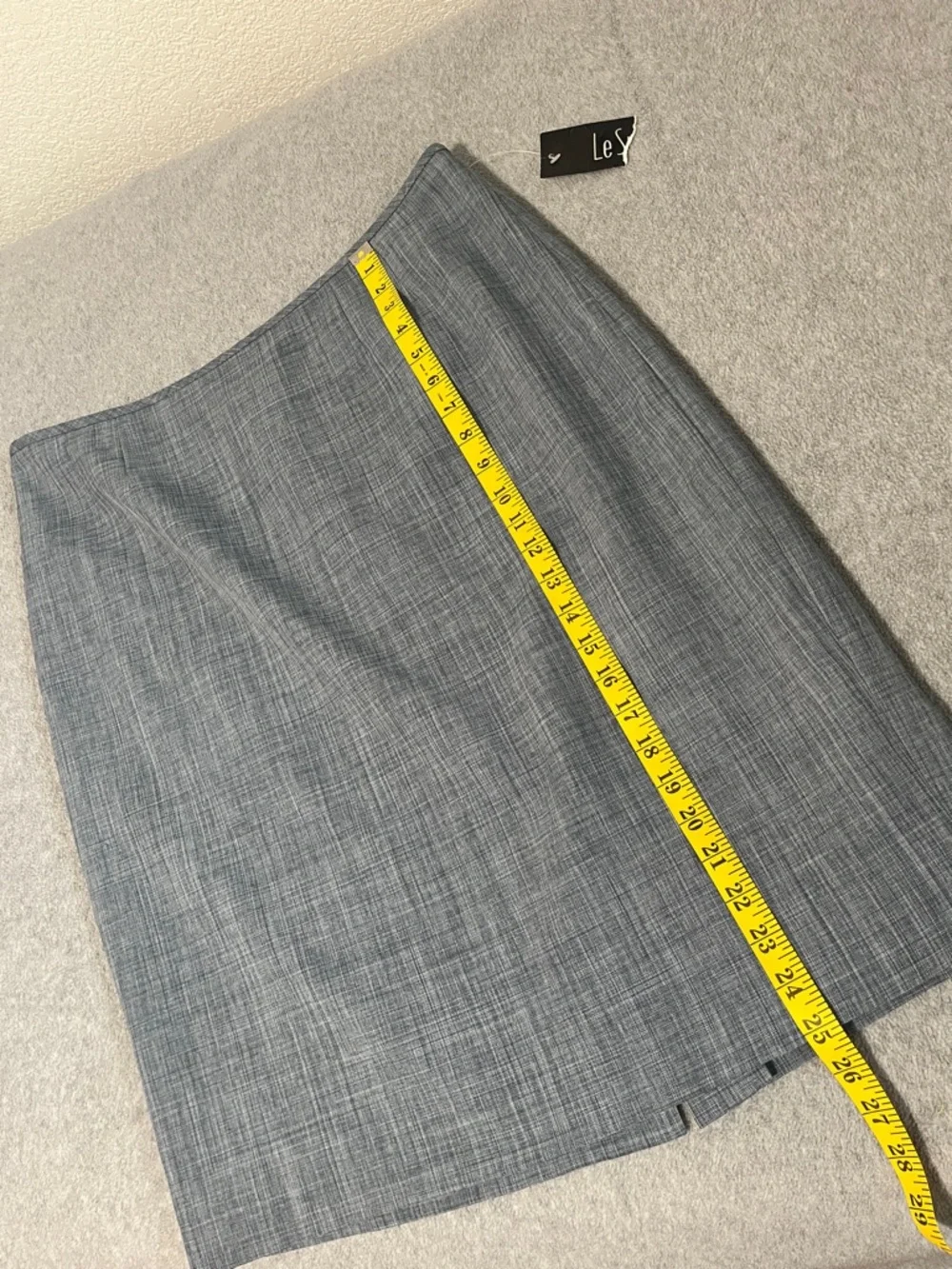 Le Suit Skirt Set Womens 14 Two Button Blazer Office Career Blue